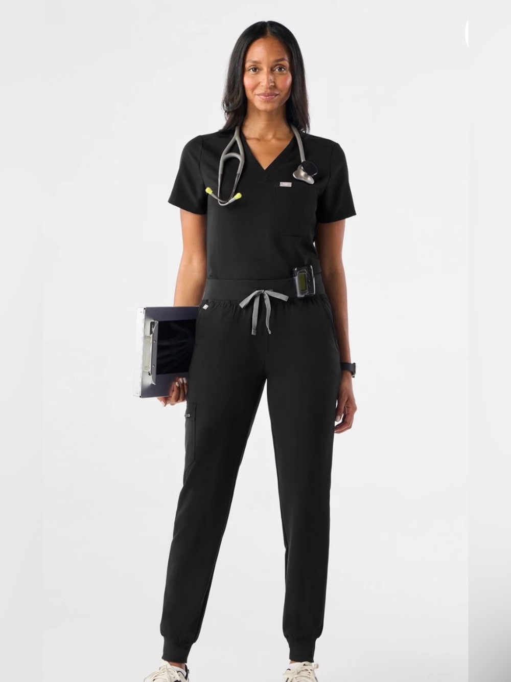 Figs Women’s Black Catarina Top and Zamora Pant